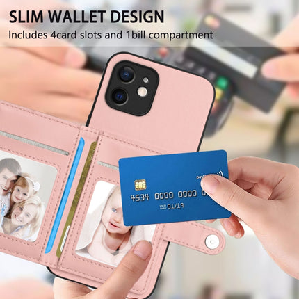Button Card Bag RFID Anti-theft Phone Case, For iPhone 12 mini, For iPhone 11 Pro Max, For iPhone 11, For iPhone 11 Pro