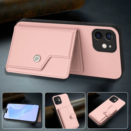 Button Card Bag RFID Anti-theft Phone Case, For iPhone 12 mini, For iPhone 11 Pro Max, For iPhone 11, For iPhone 11 Pro