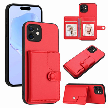 Button Card Bag RFID Anti-theft Phone Case, For iPhone 12 mini, For iPhone 11 Pro Max, For iPhone 11, For iPhone 11 Pro