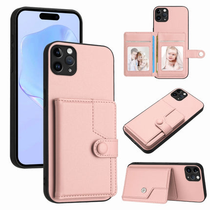 Button Card Bag RFID Anti-theft Phone Case, For iPhone 12 mini, For iPhone 11 Pro Max, For iPhone 11, For iPhone 11 Pro