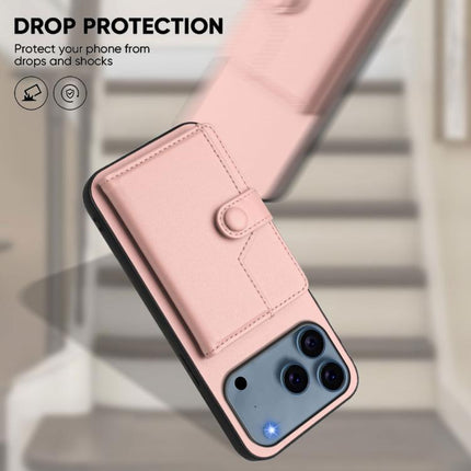 Button Card Bag RFID Anti-theft Phone Case, For iPhone 17 Pro Max, For iPhone 17 Pro, For iPhone 17, For iPhone Air