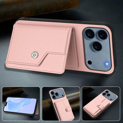 Button Card Bag RFID Anti-theft Phone Case, For iPhone 17 Pro Max, For iPhone 17 Pro, For iPhone 17, For iPhone Air