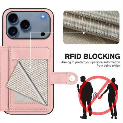 Button Card Bag RFID Anti-theft Phone Case, For iPhone 17 Pro Max, For iPhone 17 Pro, For iPhone 17, For iPhone Air