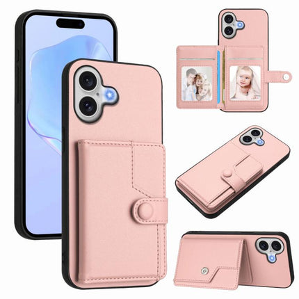 Button Card Bag RFID Anti-theft Phone Case, For iPhone 17 Pro Max, For iPhone 17 Pro, For iPhone 17, For iPhone Air