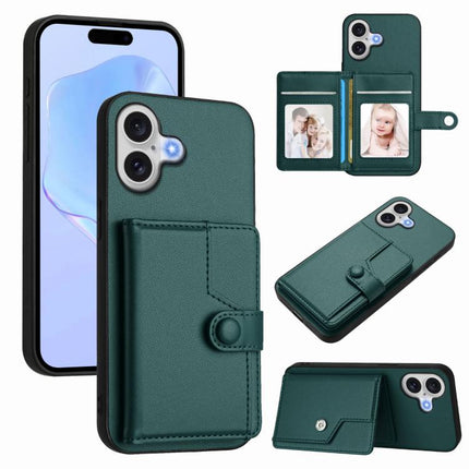 Button Card Bag RFID Anti-theft Phone Case, For iPhone 17 Pro Max, For iPhone 17 Pro, For iPhone 17, For iPhone Air