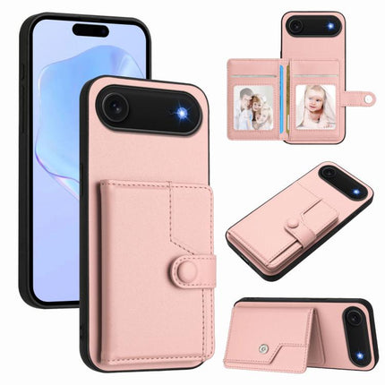 Button Card Bag RFID Anti-theft Phone Case, For iPhone 17 Pro Max, For iPhone 17 Pro, For iPhone 17, For iPhone Air