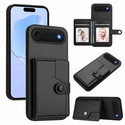 Button Card Bag RFID Anti-theft Phone Case, For iPhone 17 Pro Max, For iPhone 17 Pro, For iPhone 17, For iPhone Air