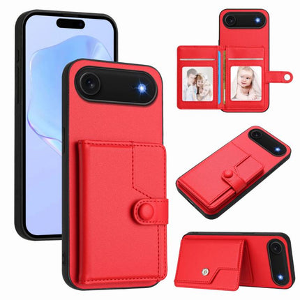 Button Card Bag RFID Anti-theft Phone Case, For iPhone 17 Pro Max, For iPhone 17 Pro, For iPhone 17, For iPhone Air