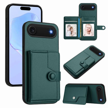 Button Card Bag RFID Anti-theft Phone Case, For iPhone 17 Pro Max, For iPhone 17 Pro, For iPhone 17, For iPhone Air