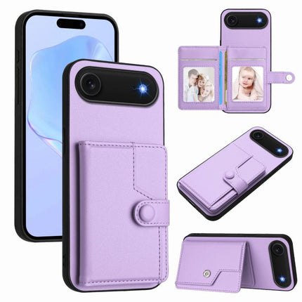 Button Card Bag RFID Anti-theft Phone Case, For iPhone 17 Pro Max, For iPhone 17 Pro, For iPhone 17, For iPhone Air
