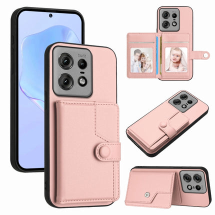 Button Card Bag RFID Anti-theft Phone Case, For Motorola Edge 50 Pro, For Motorola Edge 50 Fusion, For Motorola Moto G 5G 2024, For Motorola Moto G Stylus 5G 2024