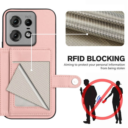 Button Card Bag RFID Anti-theft Phone Case, For Motorola Edge 50 Pro, For Motorola Edge 50 Fusion, For Motorola Moto G 5G 2024, For Motorola Moto G Stylus 5G 2024