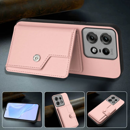 Button Card Bag RFID Anti-theft Phone Case, For Motorola Edge 50 Pro, For Motorola Edge 50 Fusion, For Motorola Moto G 5G 2024, For Motorola Moto G Stylus 5G 2024