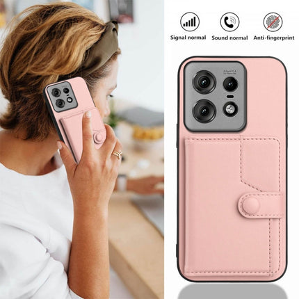 Button Card Bag RFID Anti-theft Phone Case, For Motorola Edge 50 Pro, For Motorola Edge 50 Fusion, For Motorola Moto G 5G 2024, For Motorola Moto G Stylus 5G 2024