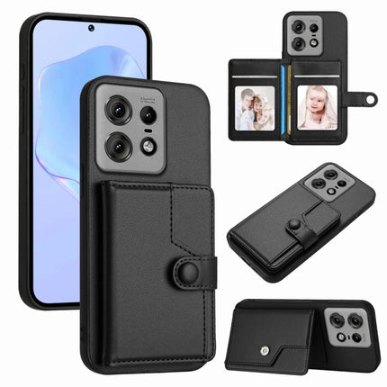 Button Card Bag RFID Anti-theft Phone Case, For Motorola Edge 50 Pro, For Motorola Edge 50 Fusion, For Motorola Moto G 5G 2024, For Motorola Moto G Stylus 5G 2024