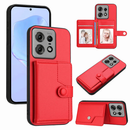 Button Card Bag RFID Anti-theft Phone Case, For Motorola Edge 50 Pro, For Motorola Edge 50 Fusion, For Motorola Moto G 5G 2024, For Motorola Moto G Stylus 5G 2024