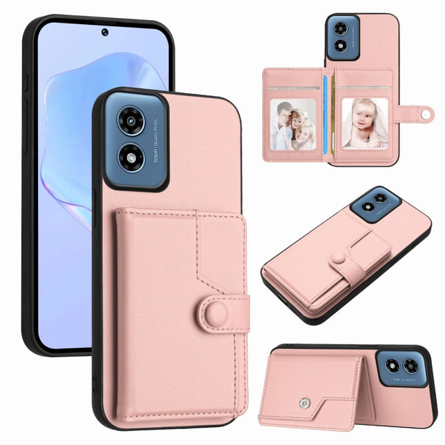 Button Card Bag RFID Anti-theft Phone Case, For Motorola Moto G Play 4G 2024, For Motorola Moto G Power 5G 2024