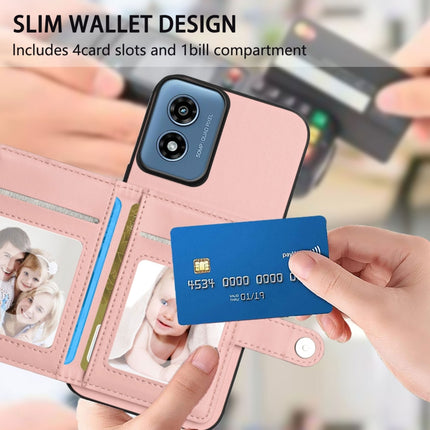 Button Card Bag RFID Anti-theft Phone Case, For Motorola Moto G Play 4G 2024, For Motorola Moto G Power 5G 2024