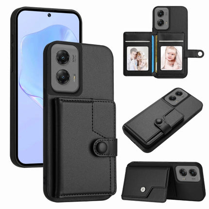 Button Card Bag RFID Anti-theft Phone Case, For Motorola Edge 50 Pro, For Motorola Edge 50 Fusion, For Motorola Moto G 5G 2024, For Motorola Moto G Stylus 5G 2024