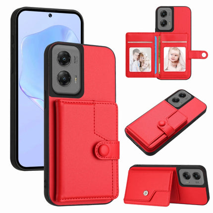 Button Card Bag RFID Anti-theft Phone Case, For Motorola Edge 50 Pro, For Motorola Edge 50 Fusion, For Motorola Moto G 5G 2024, For Motorola Moto G Stylus 5G 2024