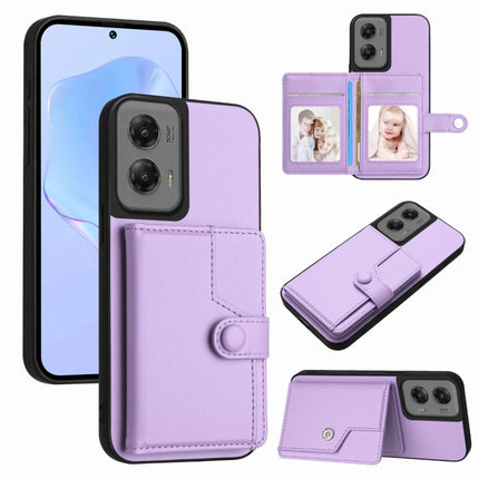 Button Card Bag RFID Anti-theft Phone Case, For Motorola Edge 50 Pro, For Motorola Edge 50 Fusion, For Motorola Moto G 5G 2024, For Motorola Moto G Stylus 5G 2024