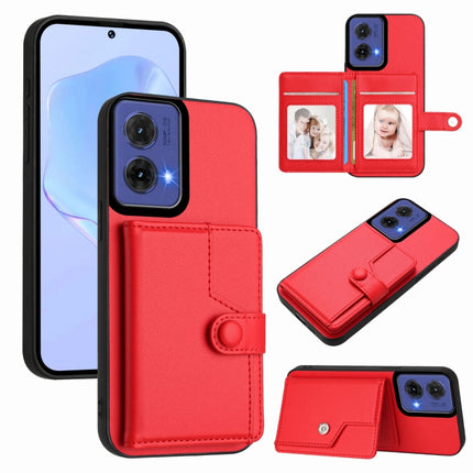 Button Card Bag RFID Anti-theft Phone Case, For Motorola Edge 60 Fusion / Edge 60, For Motorola Edge 60 Stylus 5G, For Motorola Moto G85 EU Version, For Motorola Moto X50 Ultra