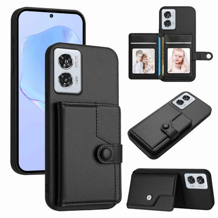 Button Card Bag RFID Anti-theft Phone Case, For Motorola Edge 50 Pro, For Motorola Edge 50 Fusion, For Motorola Moto G 5G 2024, For Motorola Moto G Stylus 5G 2024