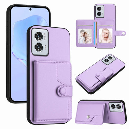 Button Card Bag RFID Anti-theft Phone Case, For Motorola Edge 50 Pro, For Motorola Edge 50 Fusion, For Motorola Moto G 5G 2024, For Motorola Moto G Stylus 5G 2024