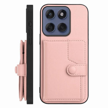 Button Card Bag RFID Anti-theft Phone Case, For Motorola Edge 60 Fusion / Edge 60, For Motorola Edge 60 Stylus 5G, For Motorola Moto G85 EU Version, For Motorola Moto X50 Ultra