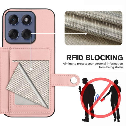 Button Card Bag RFID Anti-theft Phone Case, For Motorola Edge 60 Fusion / Edge 60, For Motorola Edge 60 Stylus 5G, For Motorola Moto G85 EU Version, For Motorola Moto X50 Ultra