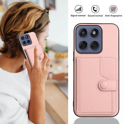 Button Card Bag RFID Anti-theft Phone Case, For Motorola Edge 60 Fusion / Edge 60, For Motorola Edge 60 Stylus 5G, For Motorola Moto G85 EU Version, For Motorola Moto X50 Ultra