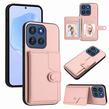 Button Card Bag RFID Anti-theft Phone Case, For Motorola Edge 60 Fusion / Edge 60, For Motorola Edge 60 Stylus 5G, For Motorola Moto G85 EU Version, For Motorola Moto X50 Ultra