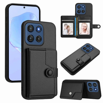 Button Card Bag RFID Anti-theft Phone Case, For Motorola Edge 60 Fusion / Edge 60, For Motorola Edge 60 Stylus 5G, For Motorola Moto G85 EU Version, For Motorola Moto X50 Ultra