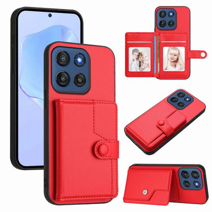 Button Card Bag RFID Anti-theft Phone Case, For Motorola Edge 60 Fusion / Edge 60, For Motorola Edge 60 Stylus 5G, For Motorola Moto G85 EU Version, For Motorola Moto X50 Ultra