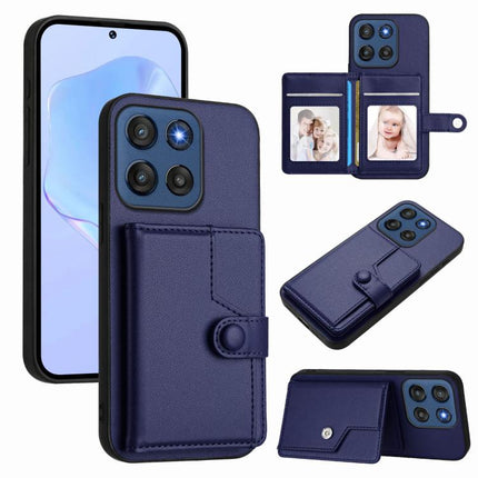 Button Card Bag RFID Anti-theft Phone Case, For Motorola Edge 60 Fusion / Edge 60, For Motorola Edge 60 Stylus 5G, For Motorola Moto G85 EU Version, For Motorola Moto X50 Ultra