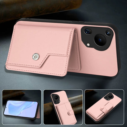 Button Card Bag RFID Anti-theft Phone Case, For Huawei Pura 70 Ultra, For Huawei Pura 70 Pro, For Huawei Pura 70