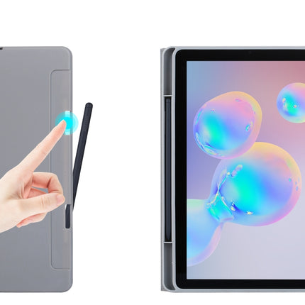 For Samsung Galaxy Tab S6 Lite P610/P615 Marble Cloth Texture TPU Horizontal Flip Leather Case with Holder & Card Slot & Pen Slot