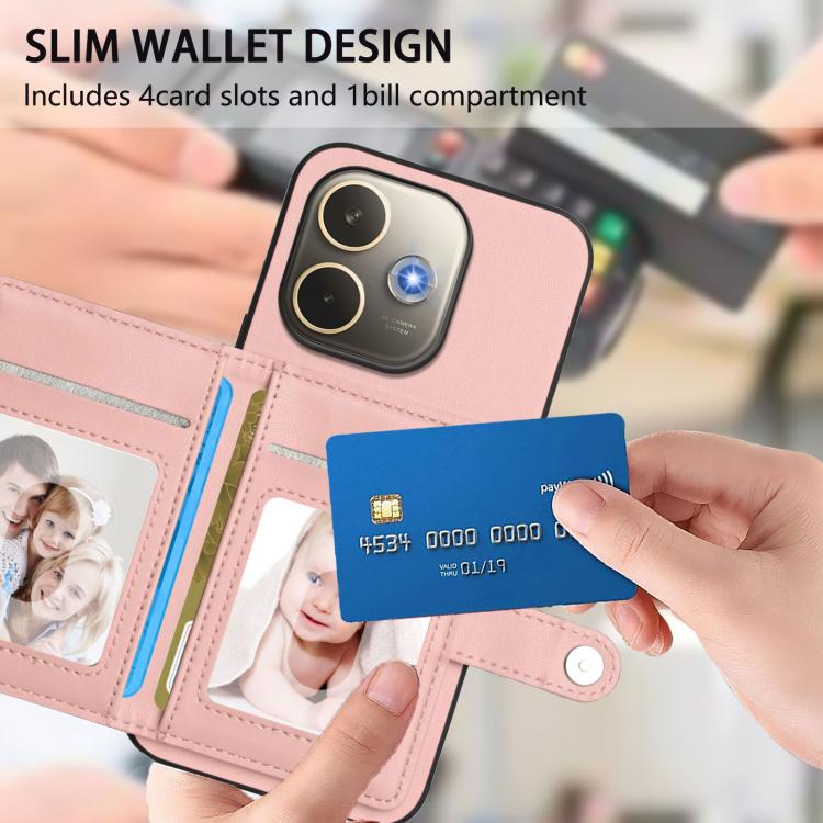 Button Card Bag RFID Anti-theft Phone Case