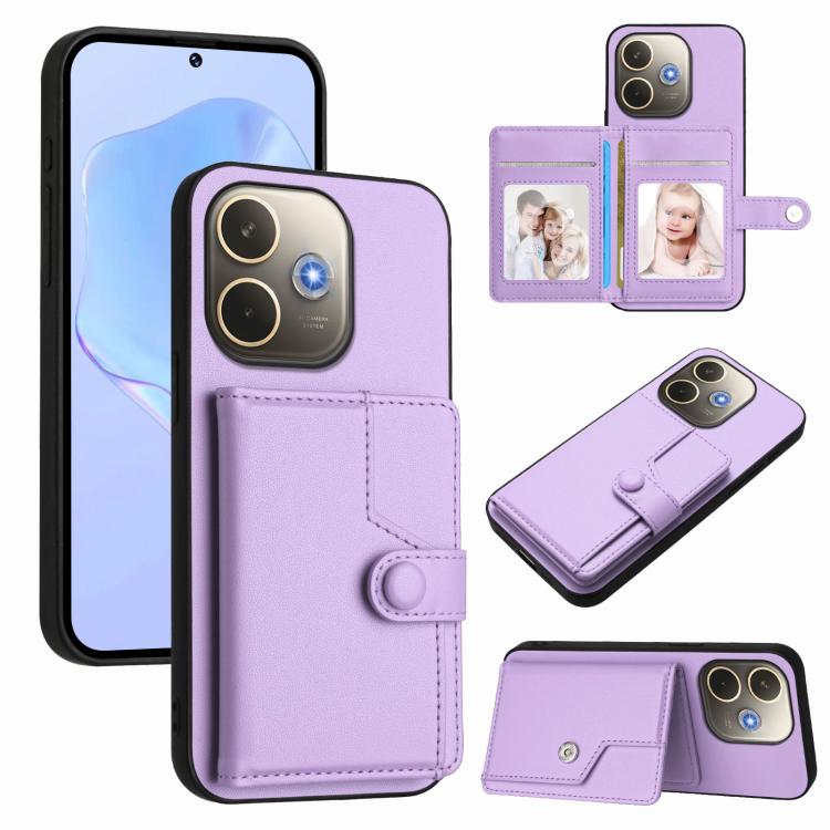 Button Card Bag RFID Anti-theft Phone Case