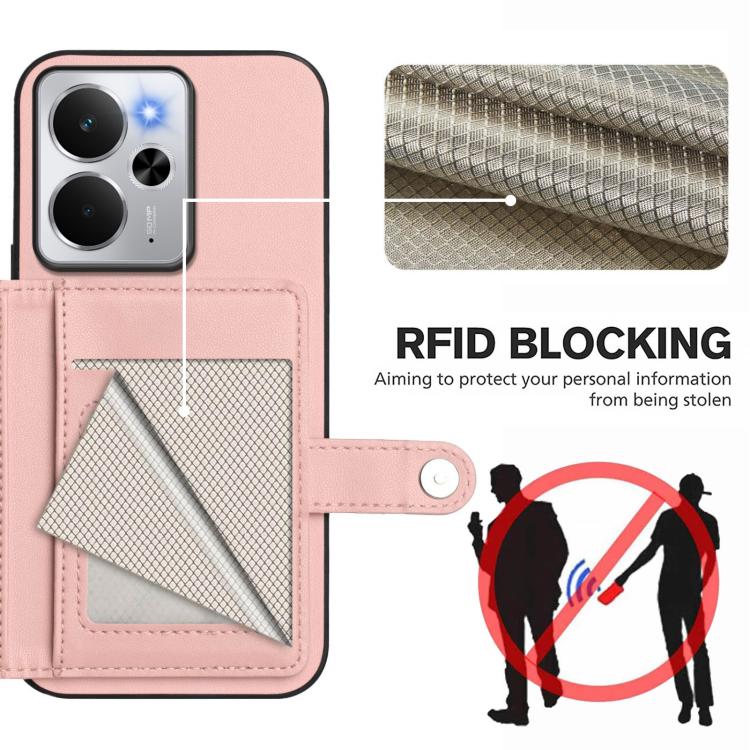 Button Card Bag RFID Anti-theft Phone Case