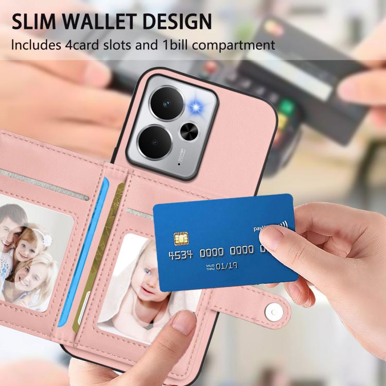 Button Card Bag RFID Anti-theft Phone Case