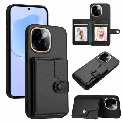 Button Card Bag RFID Anti-theft Phone Case, For vivo V50 Lite 4G, For vivo Y39 5G / Y300i, For vivo Y200
