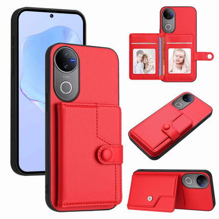 Button Card Bag RFID Anti-theft Phone Case, For vivo X200s, For vivo Y29 4G / T4x / Y300t, For vivo V50 / V50e, For vivo X200 Ultra