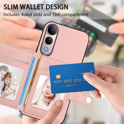 Button Card Bag RFID Anti-theft Phone Case, For vivo V50 Lite 4G, For vivo Y39 5G / Y300i, For vivo Y200