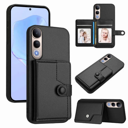 Button Card Bag RFID Anti-theft Phone Case, For vivo V50 Lite 4G, For vivo Y39 5G / Y300i, For vivo Y200