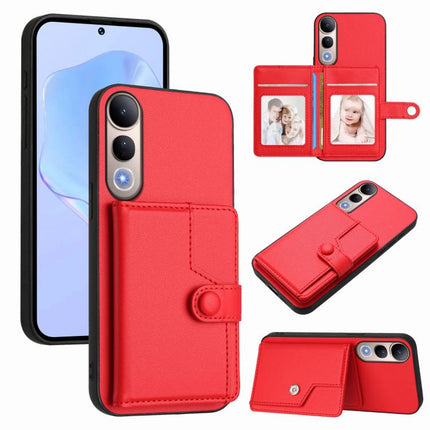 Button Card Bag RFID Anti-theft Phone Case, For vivo V50 Lite 4G, For vivo Y39 5G / Y300i, For vivo Y200