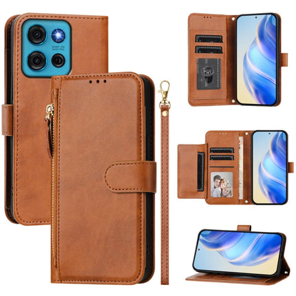 Multi-Card Slots Zipper Wallet Leather Phone Case, For Motorola Moto G05, For Motorola Moto G75 5G