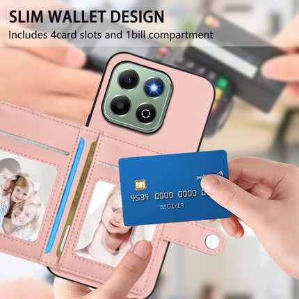 Button Card Bag RFID Anti-theft Phone Case, For Honor X6b, For Honor 200, For Honor 200 Pro, For Honor 200 Lite 5G