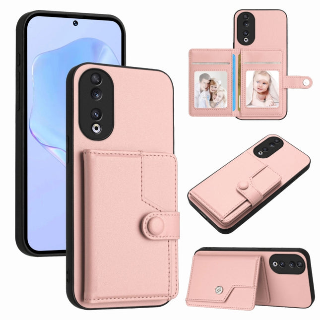 Button Card Bag RFID Anti-theft Phone Case, For Honor 90, For Honor X50i, For Honor X7a / Play7T, For Honor X8a