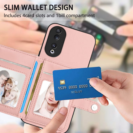 Button Card Bag RFID Anti-theft Phone Case, For Honor 90, For Honor X50i, For Honor X7a / Play7T, For Honor X8a